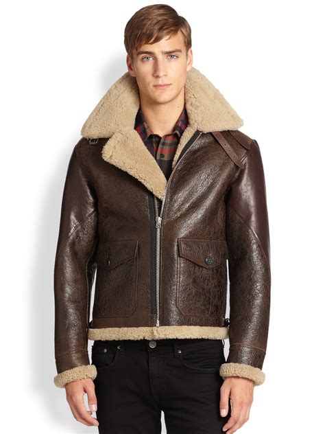 burberry jacket fur shearling|burberry leather jacket men's.